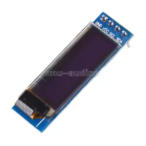 0.91'' 128x32 IIC I2C White OLED LCD Display DIY Module 3.3V 5V For PIC Arduino - Bild 1 von 5