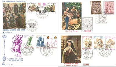 Vatican City 1980's Theresia of Avila Xmas Stamps Popes Academy of Science FDC - Image 1 of 4