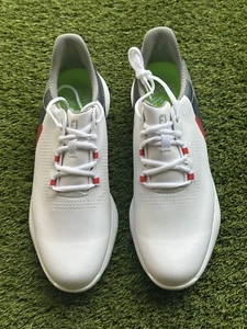 Foot Joy Men; Fuel Golf Shoe Open Box 10 Medium White/Black/Red #55452 - Picture 1 of 3
