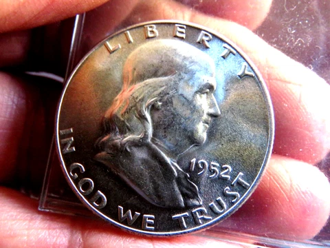 TRUE Choice Gem Brilliant Uncirculated 1952-P Franklin FBL SIlver Half BEAUTIFUL Cover