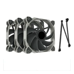 3 in 1 PC Case Fans Kit 3x120mm PWM Fan 4Pin Computer Cooling Fan Heatsink - Afbeelding 1 van 8