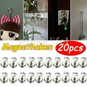 20 Stk. Starker Neodym Magnethaken Magnet Super Haken Set Haftkraft 16mm 6kg DE - Bild 1 von 6