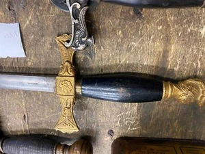 Vtg Knights Of Templar Freemason Dress Sword 1920's Antique Cerimonial Solingen - Picture 1 of 5