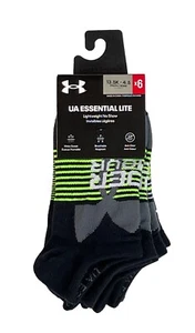 Under Armour Socks UA Essential Lite No Show Socks X6, Youth Size 13.5k-4.5k NWT - Picture 1 of 3