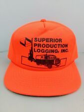 Vtg Superior Production Logging Trucker Hat Snapback Cap Vintage New NOS NWOT