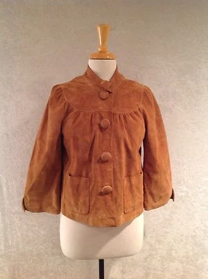 BEAUTIFUL WOMEN'S LIVE A LITTLE CHESTNUT SUEDE/LEATHER JACKET- SIZE MEDIUM-NICE! - Image 1 of 3