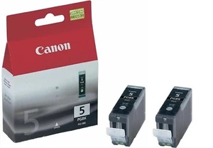 Genune  Origal Canon Pixma PGI-5 Twin Black  Large Black Inkjet Cartridge 2PACK - Picture 1 of 24