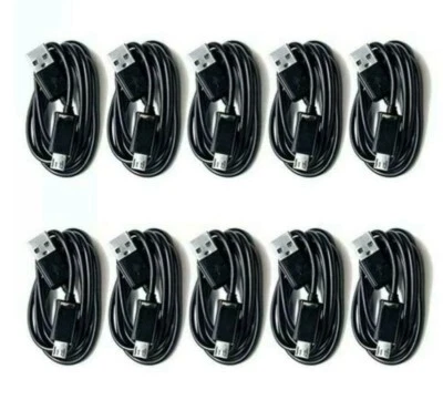 10x Micro USB Charger Fast Charging Cable Cord For Samsung Android Phone BLACK - Image 1 of 2