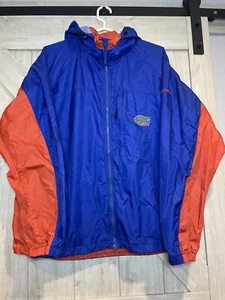 Florida Gators Columbia Coat Size Large Hooded Zip Up Windbreaker Packable Blue - Picture 1 of 15