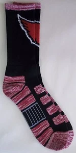 Arizona Cardinals Men's Crew Socks Large Size 10 to 13 Patches - Picture 1 of 1