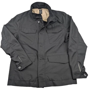 Oakley Icon Utility Jacket Large Black Slim Fit Military Field Coat Mock Neck - Picture 1 of 12
