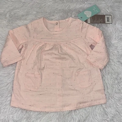 Vestido Rosa Manga Larga Niños Bolsillo Primrose Confeti Punto Bolsillo Nuevo con Etiquetas NUEVO Foto 1 de 4