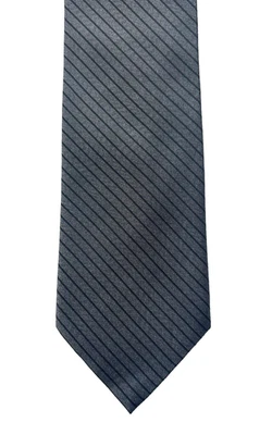 Corbata de hombre Calvin Klein 100 % seda rayas grises sobre gris clásico 59x3 1/4" Foto 1 de 4