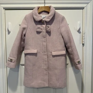 Edgehill Collection Kleinkind Mädchen Erbsenmantel Größe 4-5 Altrosa Schleife gefüttert Preppy - Bild 1 von 9