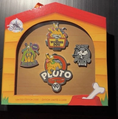 Набор из 4 значков 2020 Disney Pin Pluto 90th Anniversary 90 Years LE 2300 Disney - Изображение 1 из 2