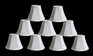 Urbanest Chandelier Lamp Shades, Set of 9, Soft Bell 3"x 6"x 5" White