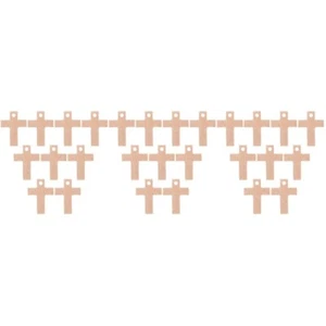 3 Pack Holzanhänger Fräulein Für Schlüsselanhänger Dekoration Kreuze - Zdjęcie 1 z 12