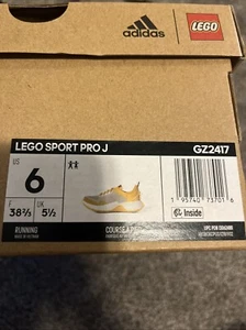 New Adidas Lego Sport Pro J Kid's Sneakers (Size: 6) Yellow / White - Picture 1 of 9