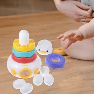 1 Set Tier-Stapelringe-Spielzeug, Baby-Stapelringe-Spielzeug, lustiges - Bild 1 von 12
