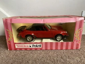 Tonka Polistil Porsche 911 Turbo Cabriolet, 1:16 Scale, Die Cast, Boxed, Red. - Picture 1 of 10