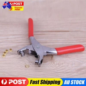 Craft Fabric Eyelet Pliers Tool Kit with 100pcs Brass Gold Eyelets Grommets - Picture 1 of 5