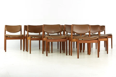 Finn Juhl for France and Son Mid Century Model 197 Teak Dining Chairs - Set of 1 Cover