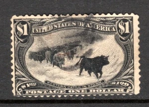 USA #292 1898 1 $ Trans Mississippi F gebraucht schwarz SCV 700 $ - Bild 1 von 2
