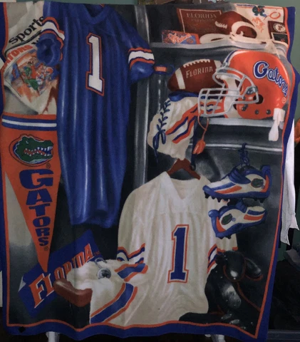Florida Gators Blanket Throw Picnic 56x48  NCAA Football Basketball Cover
