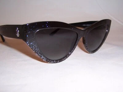 NEW JIMMY CHOO SUNGLASSES JC 5004 504587 BLACK GLITTER/GREY 55mm AUTHENTIC - Image 1 of 4