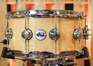 DW 6.5x14 Collector's Maple VLT White Ash Pomelle Snare Drum - SO#1119651 - Picture 1 of 6