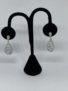 Eliot Danori DD1006RCG Crystal Teardrop Earrings Rhodium-Plated MSRP $60 NM348 - Picture 1 of 5