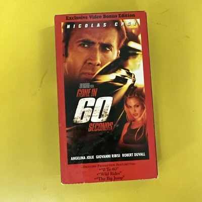 Gone in 60 Seconds (VHS, 2001, Exclusive Video Bonus Edition) No Mold Works 🐶 - Image 1 of 3