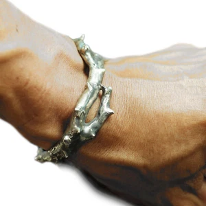 The Holy Crown of Thorns Bangle unisex sterling silver 925 Gothic Biker Fashion - Picture 1 of 13