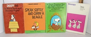 Lot 4 VNTG 1958 - 70s Snoopy Peanuts Charlie Brown Charles Schulz HB Kids Books - Imagen 1 de 10
