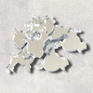 Poodle Crafting Sets, Packs of 10 - Many colours / sizes, Engraving & Hoops - Picture 1 of 6