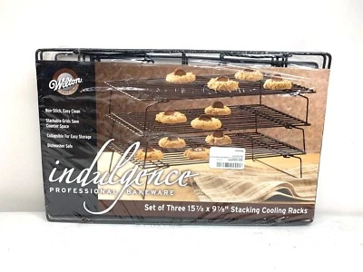 Wilton Indulgence Bakeware Set of 3 Stacking Cooling Racks 15 7/8" x 9 7/8" - Image 1 of 2