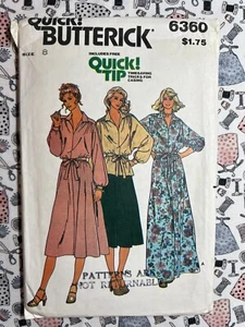 Butterick Sewing Pattern 6360 Misses' Dress Top Belt & Skirt Size 8 FF UNCUT - Picture 1 of 2