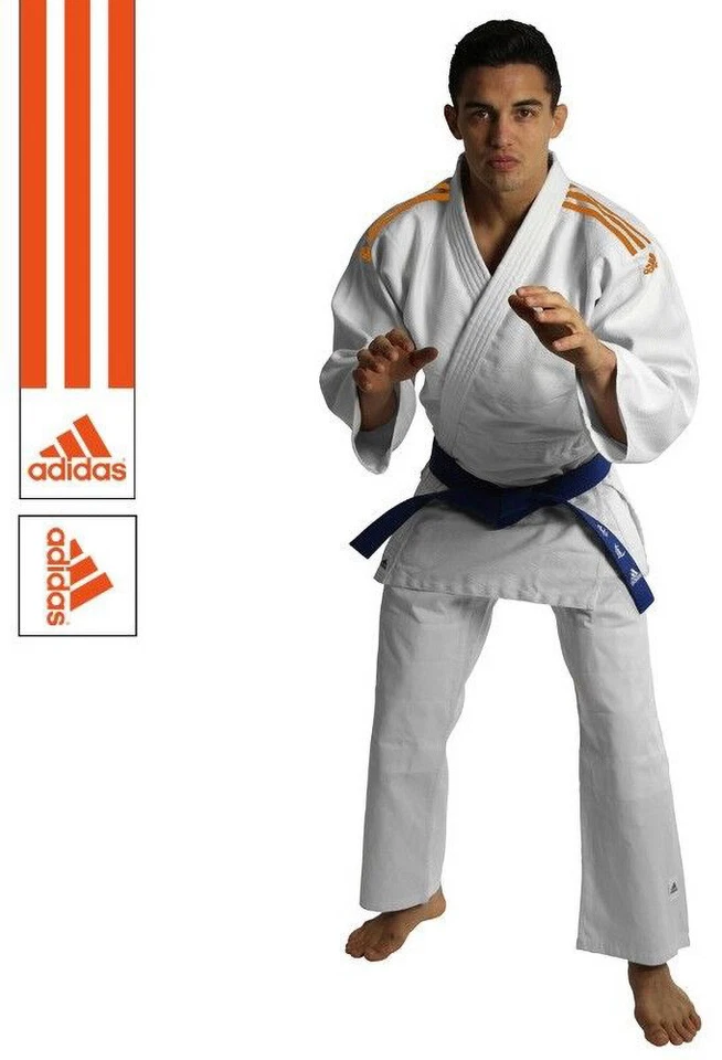 adidas Judoanzug J350 Club Weiß/Orange - Bild 1 von 1
