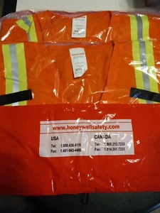 Honeywell High Visibility Orange Safety Vest 2XL TV98CYG/O New Lot Of 2 - Picture 1 of 11