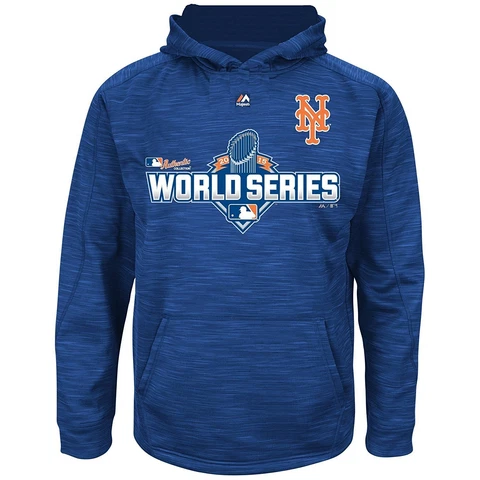 New York Mets Girls Youth 2015 World Series Pullover Hooded Fleece Sweatshirt Cover