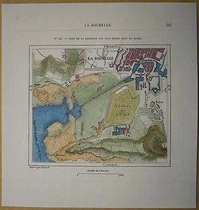 1877 Perron Landkarte LA ROCHELLE, FRANKREICH (#142) - Bild 1 von 1