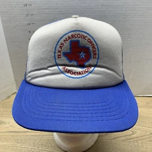 Vintage Texas Narcotics Officers Association Trucker Hat Cap SnapBack Med/Large - Picture 1 of 9