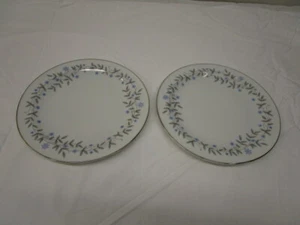 Franconia Krautheim Bavaria Germany Arietta Salad Plates x 2 1964-65 Blue Flower - Picture 1 of 4