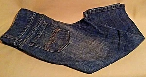 MOSSIMO JEANS GIRL SIZE 14 FLORAL WAISTBAND ADJ SLIM SKINNY CROP NWT AS IS* - Picture 1 of 8