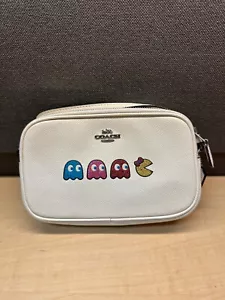 NWT! RARE! COACH CROSSBODY POUCH WITH MS. PAC-MAN ANIMATION F75599 - Picture 1 of 8