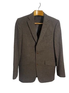 John Varvatos Luxe Blazer Brown Wool 2 Button Jacket Sport Coat 40 L - Picture 1 of 20