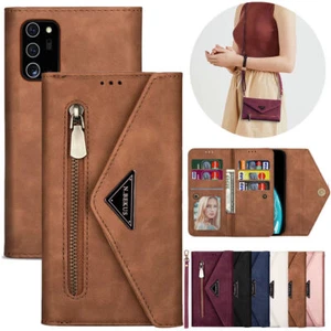 Shockproof Ultra Leather Wallet Card Cover For Samsung Galaxy S20 S21 S22 FE S23 - Picture 1 of 18