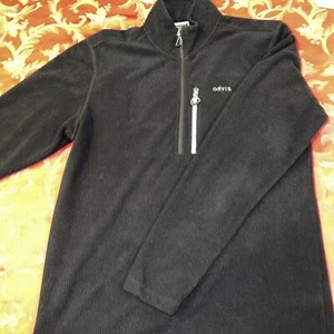 Orvis Quarter Zip Pullover Mens Medium M Black EUC - Picture 1 of 3