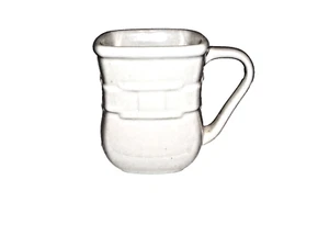 Tazza da caffè quadrata Longaberger Pottery WOVEN TRADITIONS avorio/crema USA 4,5" - Foto 1 di 3