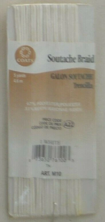 C&C - Trenza Soutache - 1/8" x 5 años o 3 años - ¡5 colores vibrantes! Foto 1 de 1